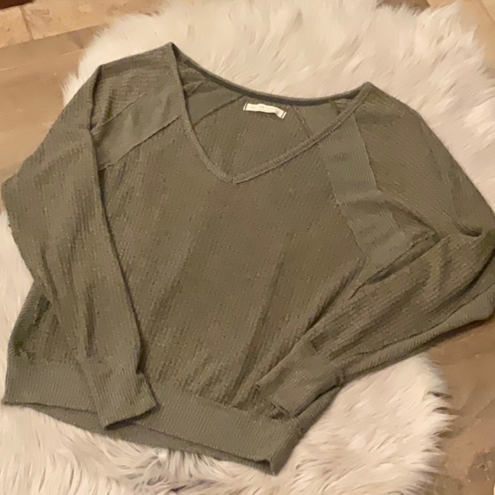 We The Free Olive Green Sweater